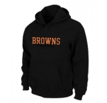 Cleveland Browns Authentic font Pullover Hoodie Black
