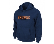 Cleveland Browns Authentic font Pullover Hoodie D.Blue