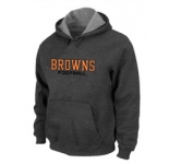 Cleveland Browns Authentic font Pullover Hoodie D.Grey