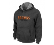 Cleveland Browns Authentic font Pullover Hoodie D.Grey