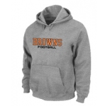 Cleveland Browns Authentic font Pullover Hoodie Grey
