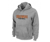 Cleveland Browns Authentic font Pullover Hoodie Grey