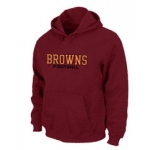 Cleveland Browns Authentic font Pullover Hoodie Red