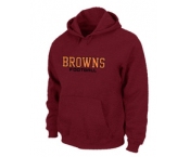 Cleveland Browns Authentic font Pullover Hoodie Red