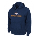 Denver Broncos Authentic Logo Pullover Hoodie D.Blue