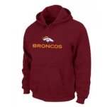 Denver Broncos Authentic Logo Pullover Hoodie RED
