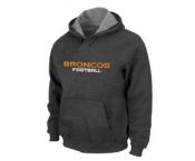 Denver Broncos Authentic font Pullover Hoodie D.Grey