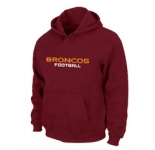 Denver Broncos Authentic font Pullover Hoodie Red