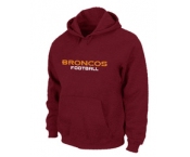 Denver Broncos Authentic font Pullover Hoodie Red