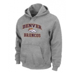 Denver Broncos Heart & Soul Pullover Hoodie Grey