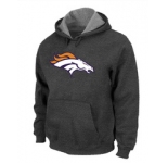 Denver Broncos Logo Pullover Hoodie D.Grey