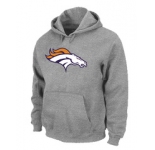 Denver Broncos Logo Pullover Hoodie Grey