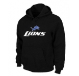Detroit Lions Authentic Logo Pullover Hoodie Black