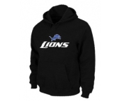 Detroit Lions Authentic Logo Pullover Hoodie Black