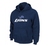 Detroit Lions Authentic Logo Pullover Hoodie D.Blue