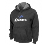 Detroit Lions Authentic Logo Pullover Hoodie D.Grey