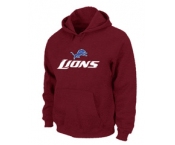 Detroit Lions Authentic Logo Pullover Hoodie RED