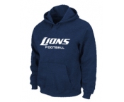 Detroit Lions Authentic font Pullover Hoodie D.Blue