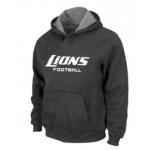 Detroit Lions Authentic font Pullover Hoodie D.Grey