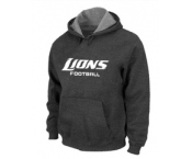 Detroit Lions Authentic font Pullover Hoodie D.Grey