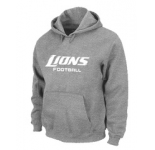 Detroit Lions Authentic font Pullover Hoodie Grey
