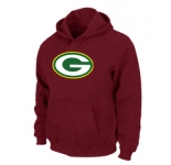 Green Bay Packers Logo Pullover Hoodie RED