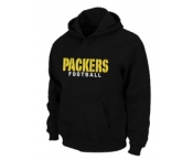 Green Bay Packers font Pullover Hoodie Black