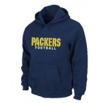 Green Bay Packers font Pullover Hoodie D.Blue