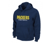 Green Bay Packers font Pullover Hoodie D.Blue