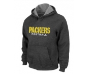 Green Bay Packers font Pullover Hoodie D.Grey