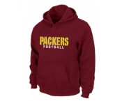 Green Bay Packers font Pullover Hoodie Red