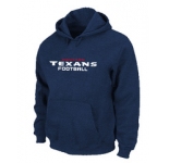 Houston Texans Authentic font Pullover Hoodie D.Blue