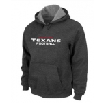 Houston Texans Authentic font Pullover Hoodie D.Grey