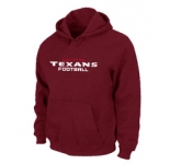 Houston Texans Authentic font Pullover Hoodie Red