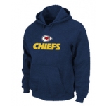 Kansas City Chiefs Authentic Logo Pullover Hoodie D.Blue