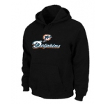 Miami Dolphins Authentic Logo Pullover Hoodie Black