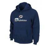 Miami Dolphins Authentic Logo Pullover Hoodie D.Blue
