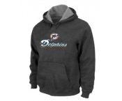Miami Dolphins Authentic Logo Pullover Hoodie D.Grey