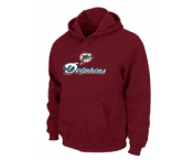 Miami Dolphins Authentic Logo Pullover Hoodie RED