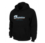 Miami Dolphins Authentic font Pullover Hoodie Black