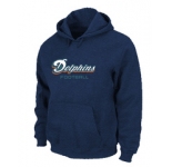 Miami Dolphins Authentic font Pullover Hoodie D.Blue