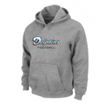 Miami Dolphins Authentic font Pullover Hoodie Grey
