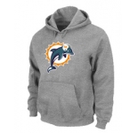 Miami Dolphins Logo Pullover Hoodie Grey