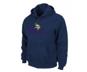 Minnesota Vikings Authentic Logo Pullover Hoodie D.Blue