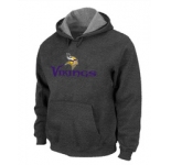 Minnesota Vikings Authentic Logo Pullover Hoodie D.Grey