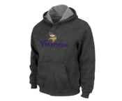 Minnesota Vikings Authentic Logo Pullover Hoodie D.Grey