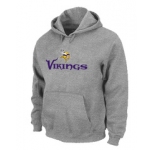 Minnesota Vikings Authentic Logo Pullover Hoodie Grey