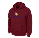 Minnesota Vikings Authentic Logo Pullover Hoodie RED