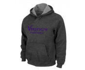 Minnesota Vikings Authentic font Pullover Hoodie D.Grey