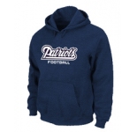 New England Patriots Authentic font Pullover Hoodie D.Blue